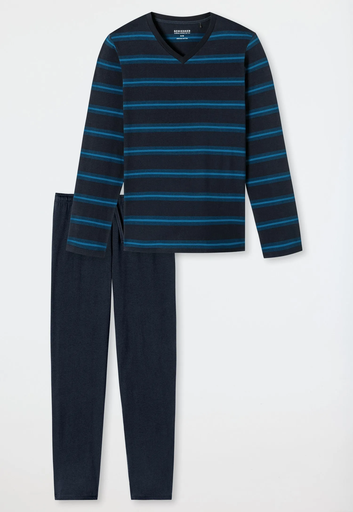 181930 Schiesser Heren Pyjama petrol