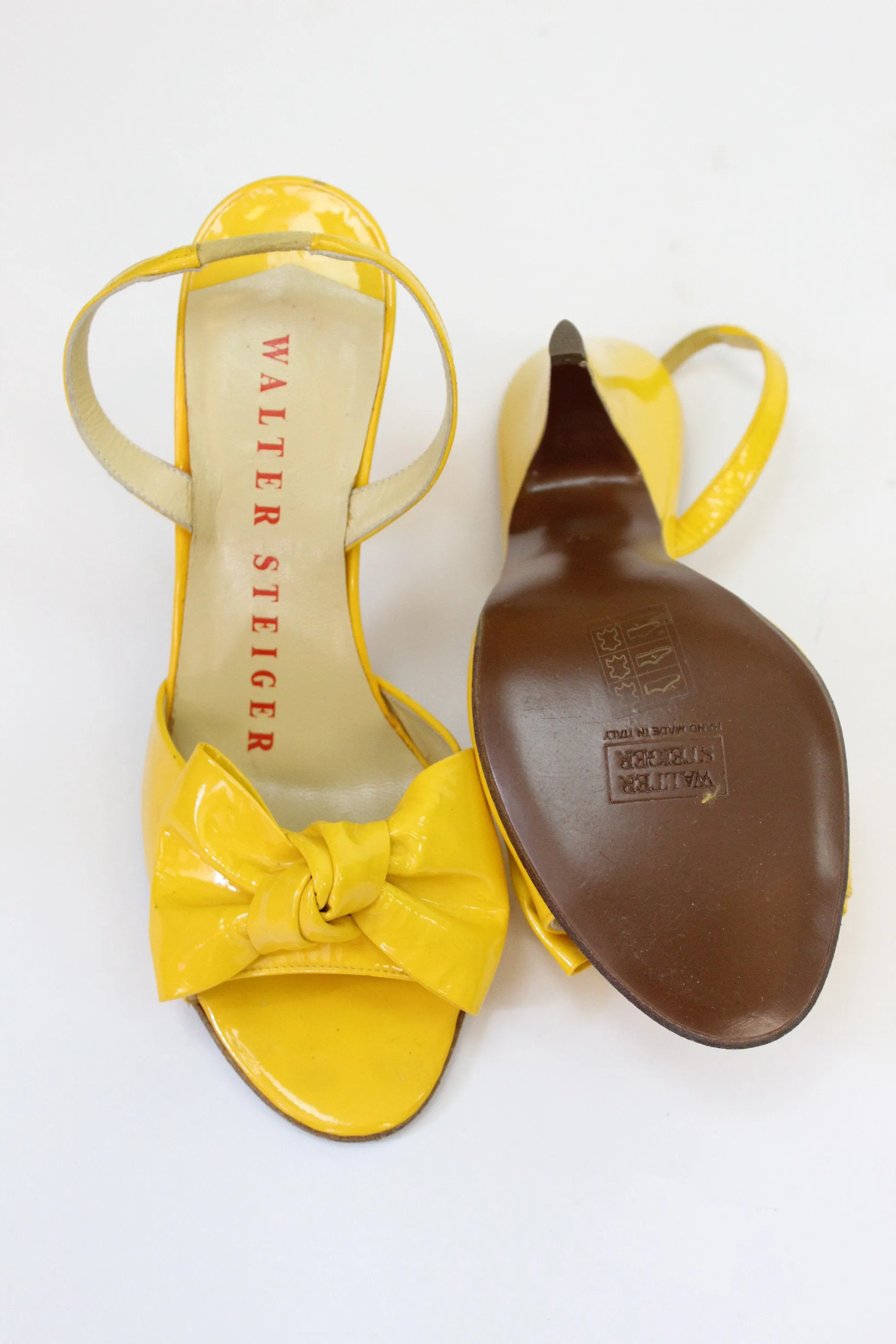 1980s Walter Steiger bow slingbacks shoes size 7 us | new spring