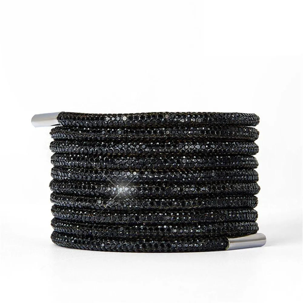 1PC Rhinestone Shoelaces Casual Sneaker Round Shoe Laces