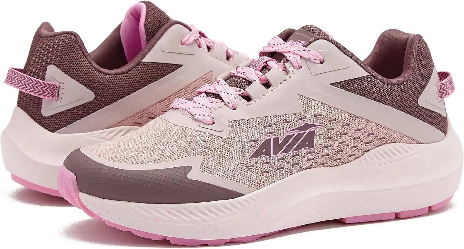 Avia Storm Womens Running Shoes with Lightweight Breathable Mesh - Pink, Black, Purple or Blue