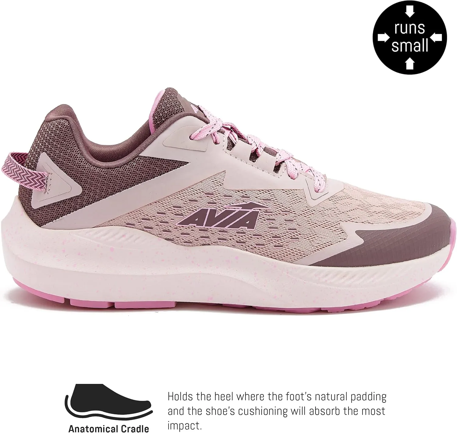 Avia Storm Womens Running Shoes with Lightweight Breathable Mesh - Pink, Black, Purple or Blue