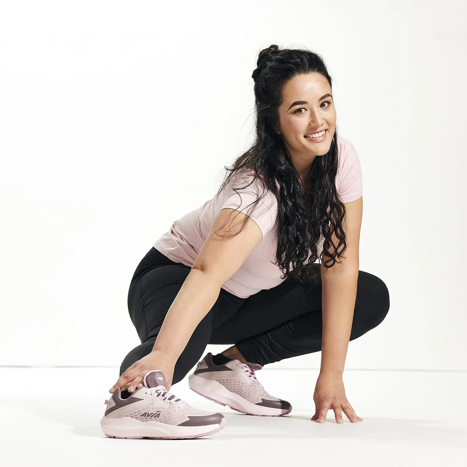 Avia Storm Womens Running Shoes with Lightweight Breathable Mesh - Pink, Black, Purple or Blue