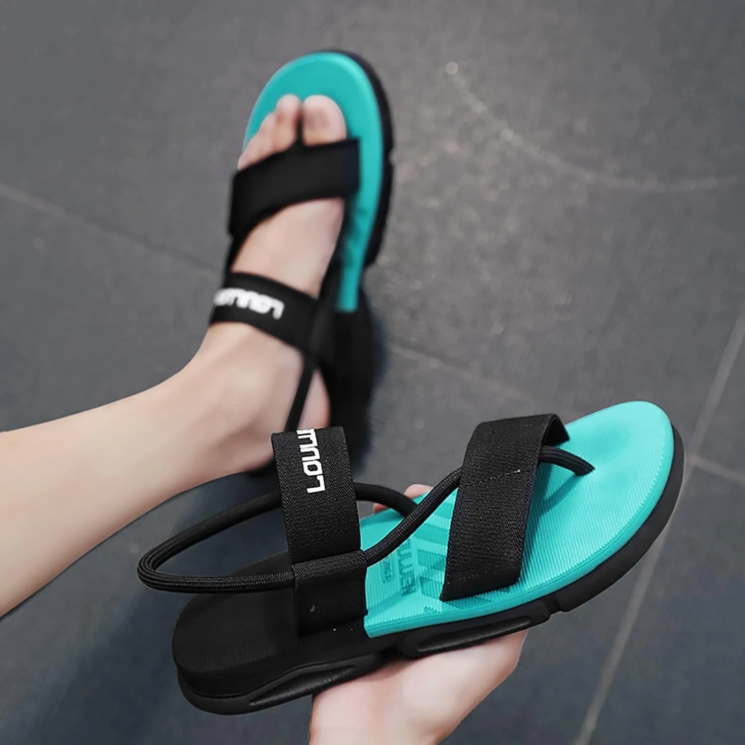 Beach Sandals For Men Adjustable Summer Lightweight Walking Casual Sandals Open Toe Male's Sandal Shoes