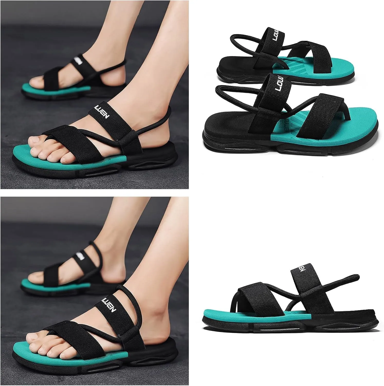 Beach Sandals For Men Adjustable Summer Lightweight Walking Casual Sandals Open Toe Male's Sandal Shoes