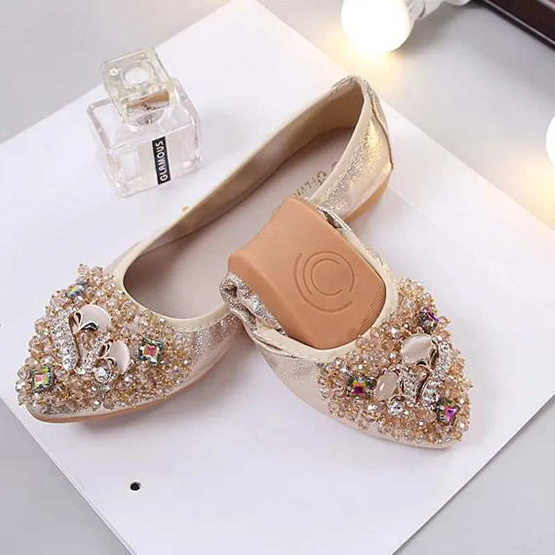 Belifi Rhinestone Flats Casual Comfort Dressy Flats For Wedding Fox Slippers