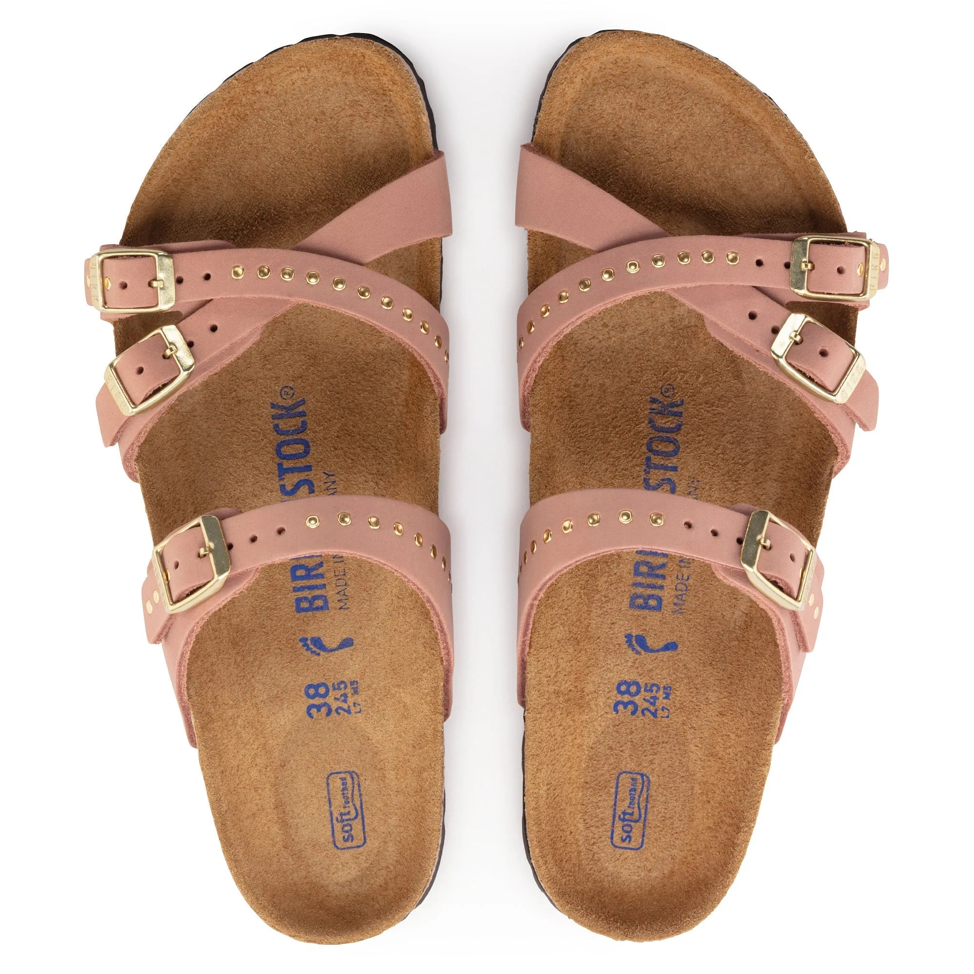 Birkenstock Franca Rivet Soft Footbed Nubuck Leather Women's