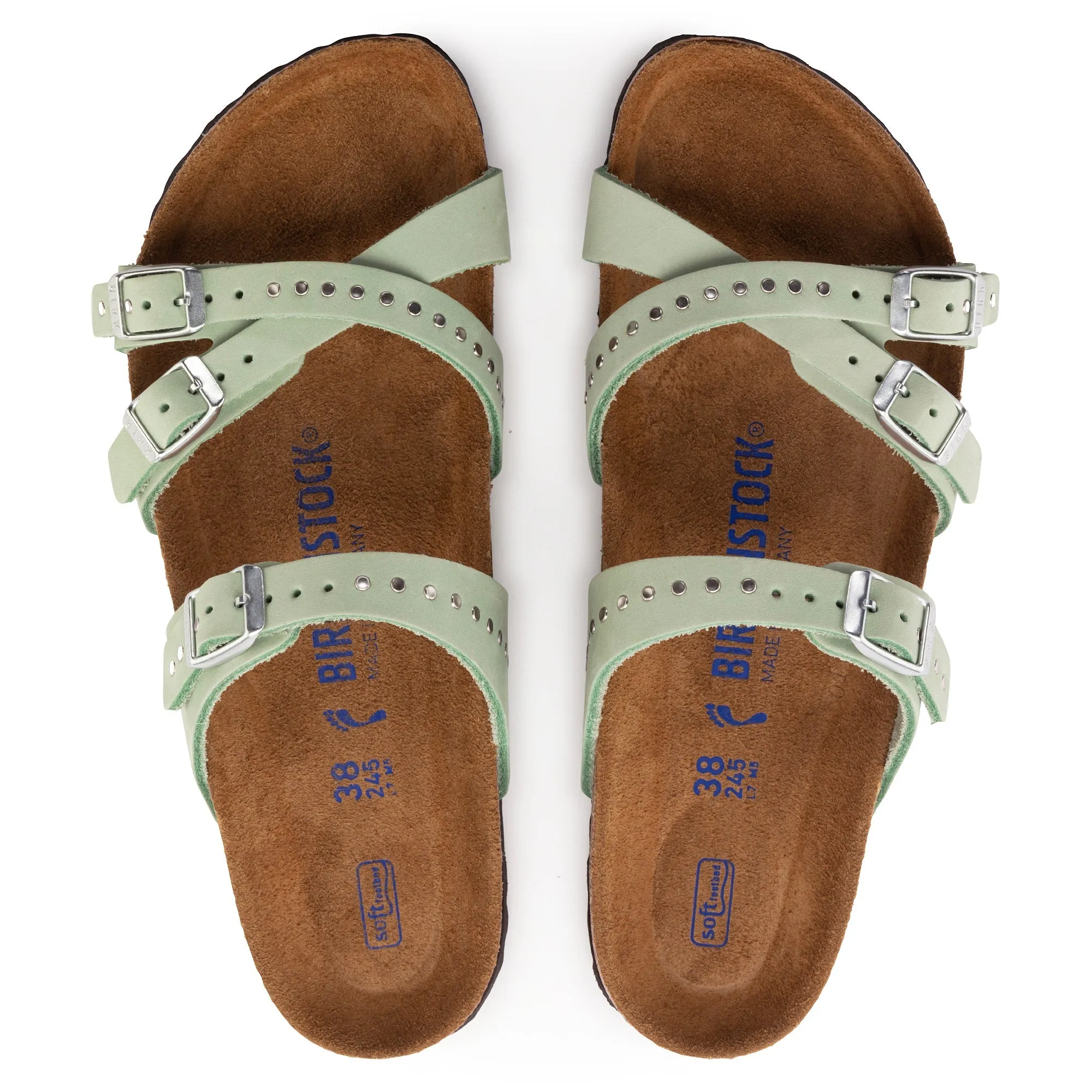 Birkenstock Franca Rivet Soft Footbed Nubuck Leather Women's