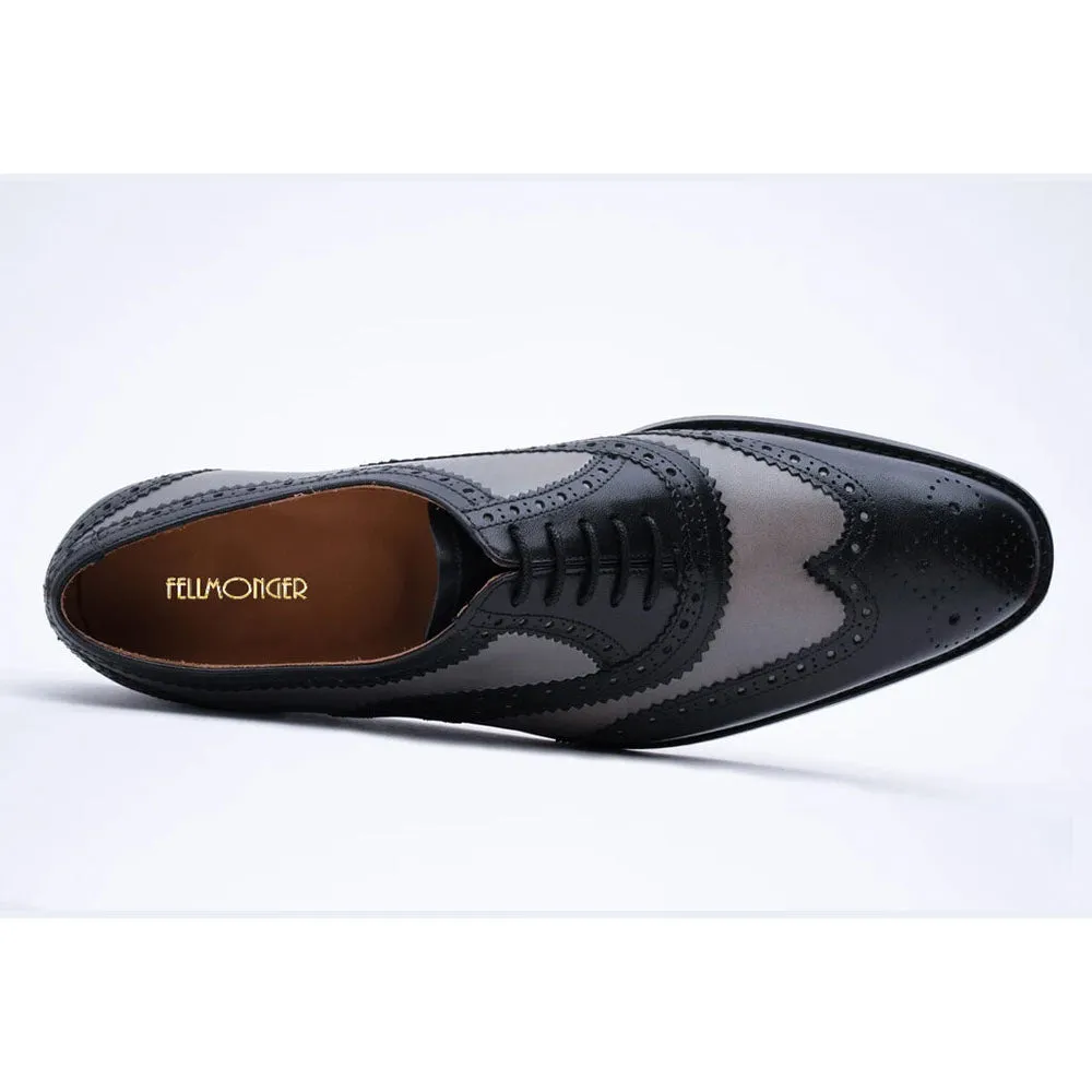 Black and Grey Gladiator Oxfords