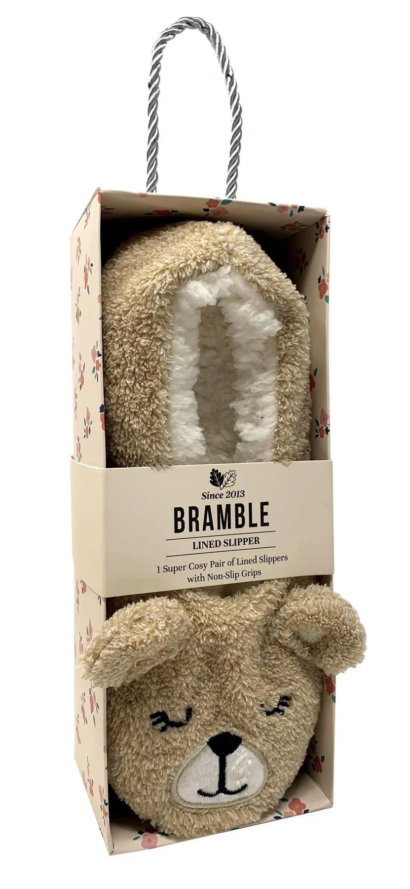 Bramble Womens Teddy Bear Slippers In Gift Box