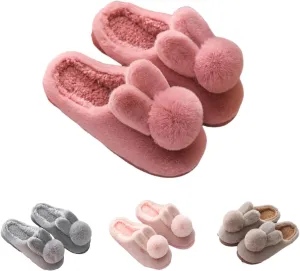 Bunny Fuzzy Slippers Cute Slippers Soft Plush Animal Slippers Warm House Slippers
