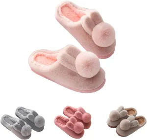 Bunny Fuzzy Slippers Cute Slippers Soft Plush Animal Slippers Warm House Slippers