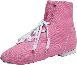Canvas Lace up Practice Jazz Dance Boots Fashion Split Sole Ballet Dancing Sneakers for Adult Men Women Kid