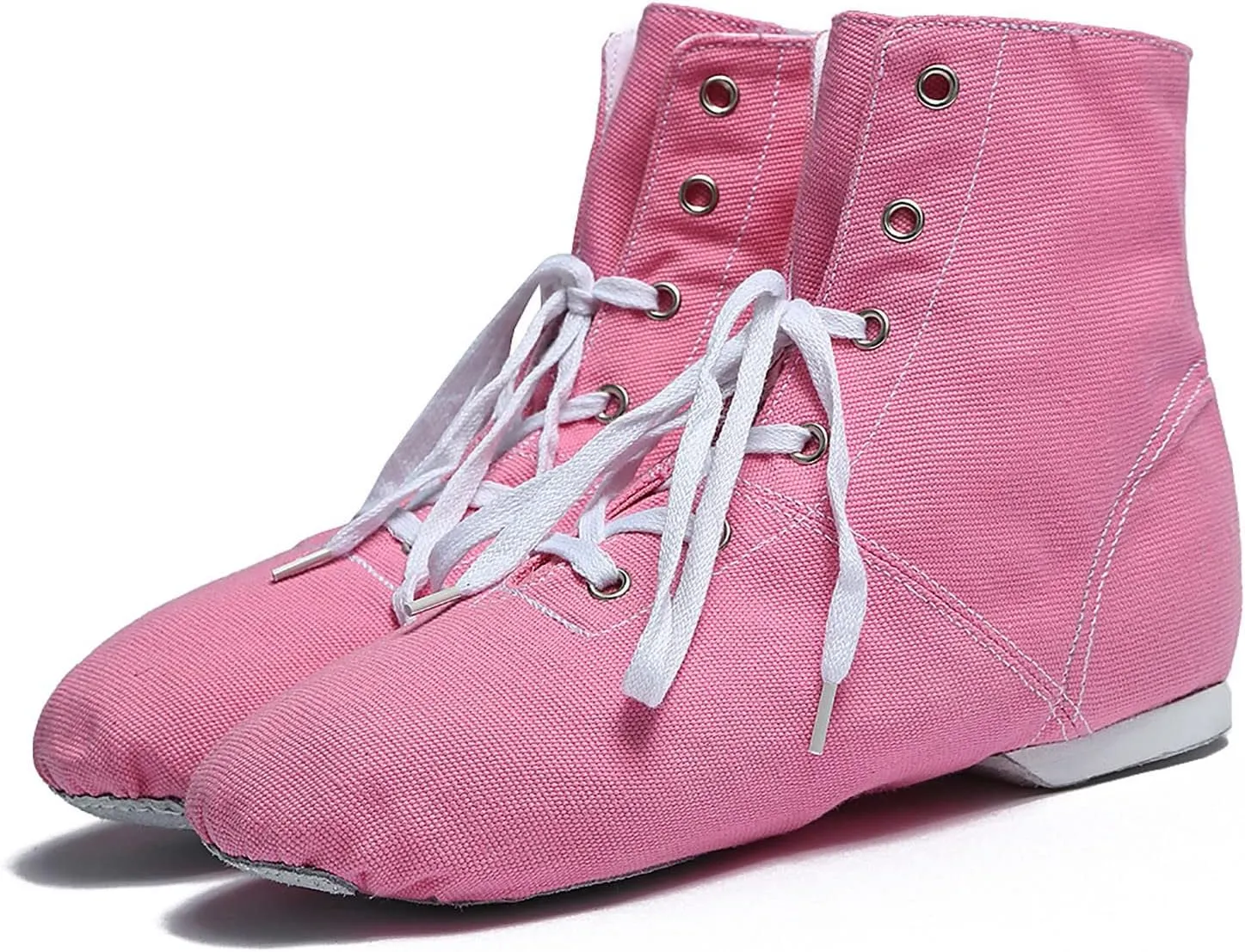 Canvas Lace up Practice Jazz Dance Boots Fashion Split Sole Ballet Dancing Sneakers for Adult Men Women Kid