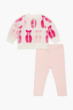 Cardigan   Pant Set | Ballet Slippers