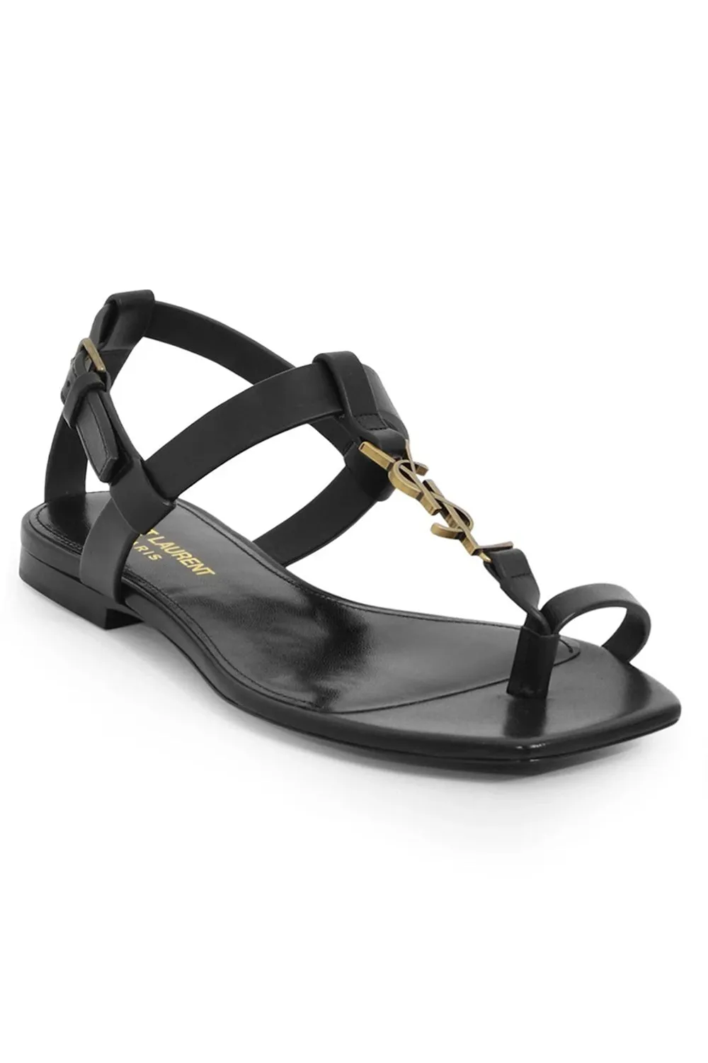 CASSANDRA POWER THONG SANDAL | BLACK