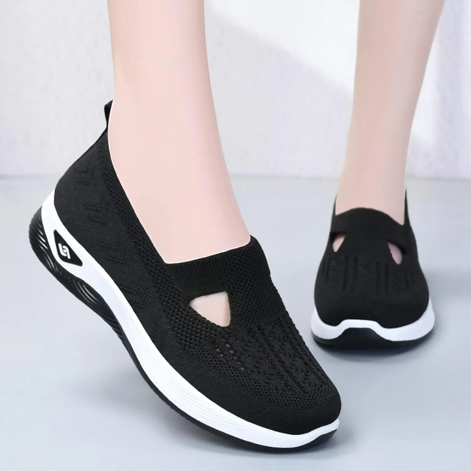 Cathalem Orthopedic Shoes for Women Walking Slip on Diabetic Foam Shoes Hands Free Slip in Sneakers Arch Support