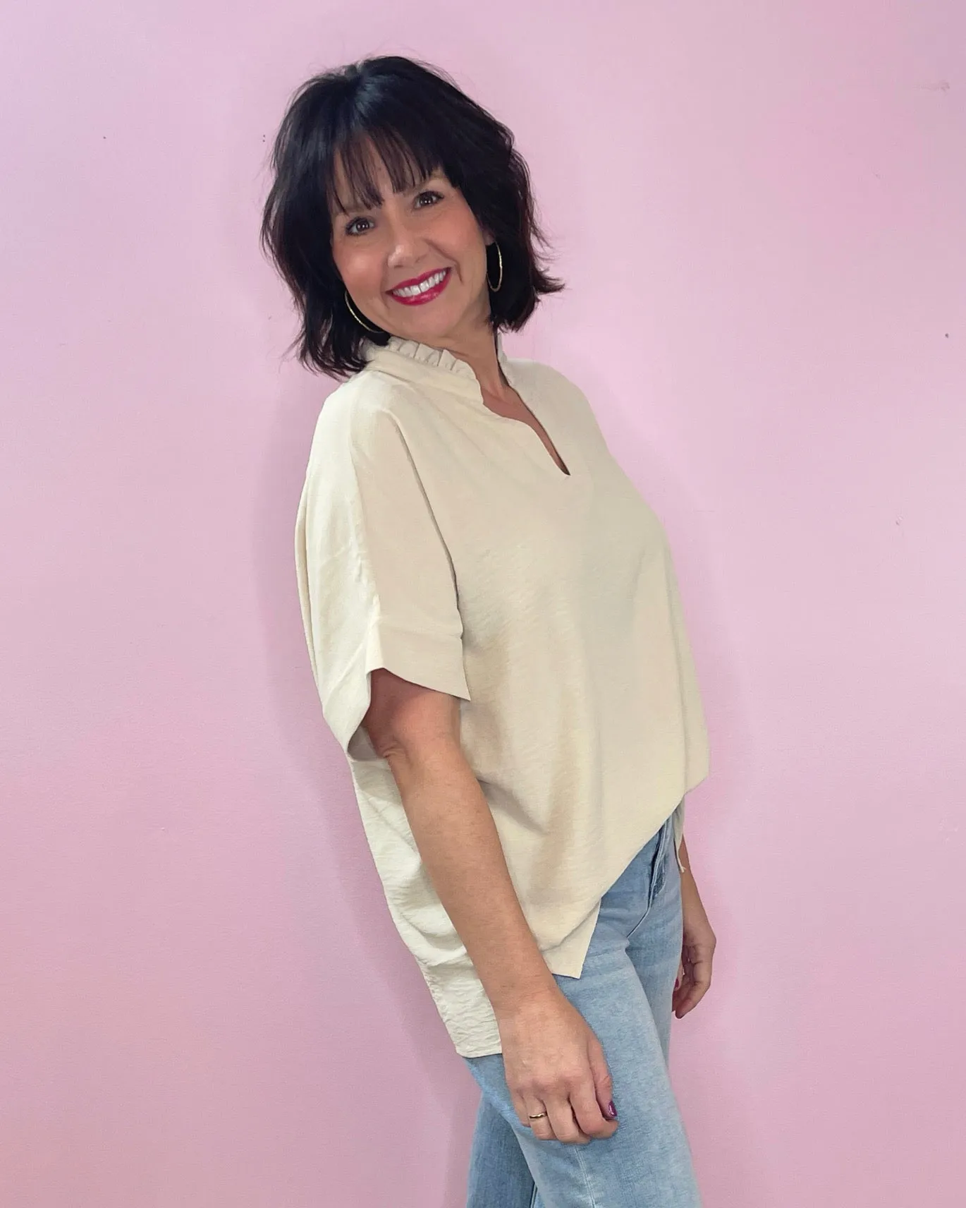 Chic Ease V-Neck Blouse (two colors)