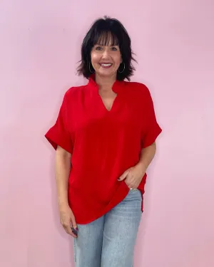 Chic Ease V-Neck Blouse (two colors)