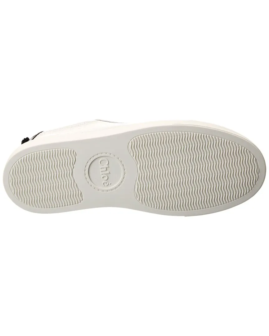 Chloé Lauren Croc-Embossed Leather Sneaker