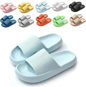 Cloudies Slides for Women, Super Comfy Soft Foam Slides, Non Slip Shower Bathroom Slides, Super Soft