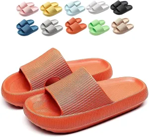 Cloudies Slides for Women, Super Comfy Soft Foam Slides, Non Slip Shower Bathroom Slides, Super Soft