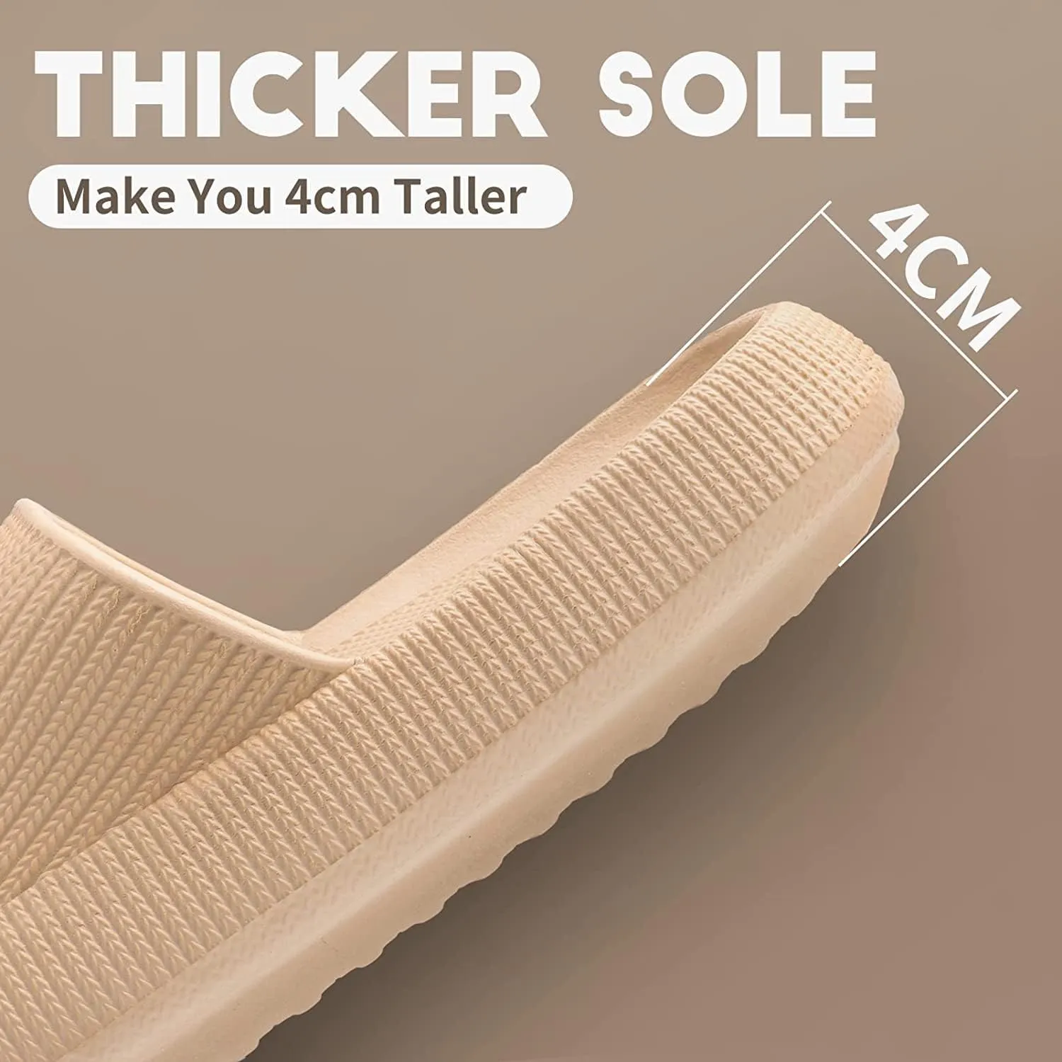 Cloudies Slides for Women, Super Comfy Soft Foam Slides, Non Slip Shower Bathroom Slides, Super Soft
