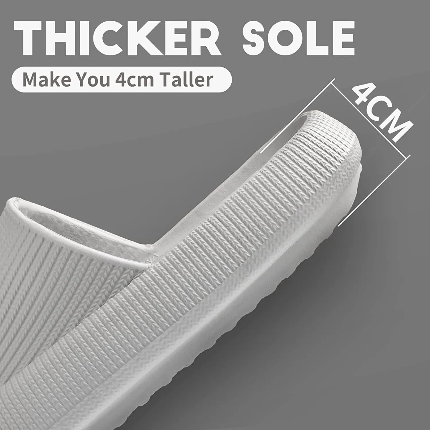 Cloudies Slides for Women, Super Comfy Soft Foam Slides, Non Slip Shower Bathroom Slides, Super Soft