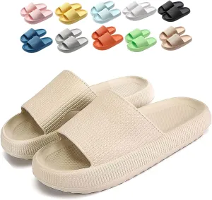 Cloudies Slides for Women, Super Comfy Soft Foam Slides, Non Slip Shower Bathroom Slides, Super Soft
