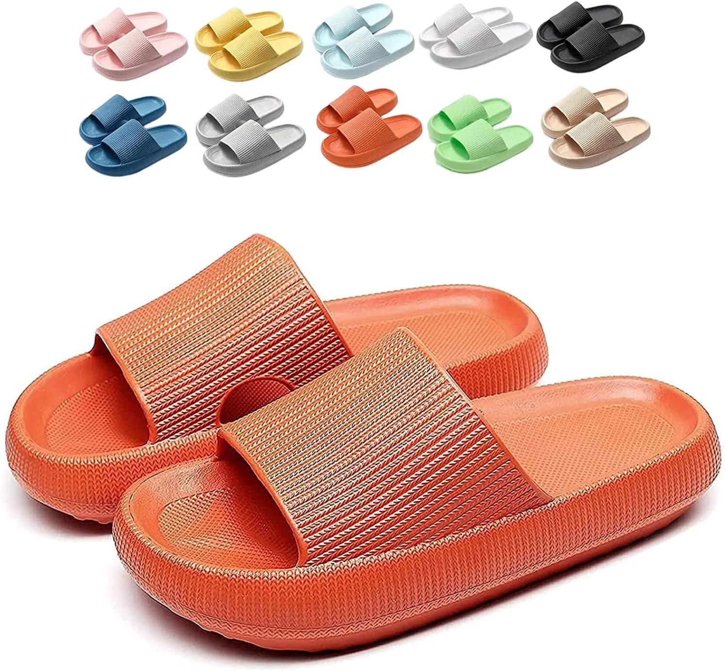 Cloudies Slides for Women, Super Comfy Soft Foam Slides, Non Slip Shower Bathroom Slides, Super Soft