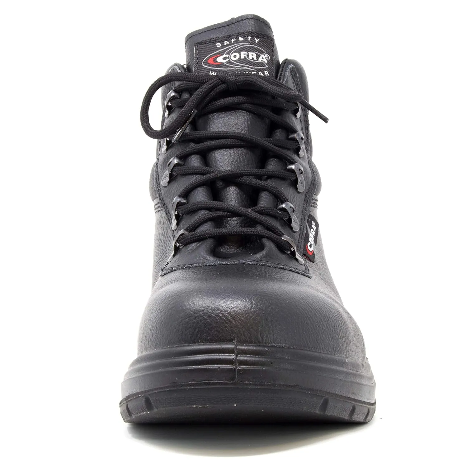 COFRA Leather Work Boots - NEW ASPHALT Treadless Footwear with Composite Safety Toe & Heat Defender Nitrile Rubber Outsole - Size 7