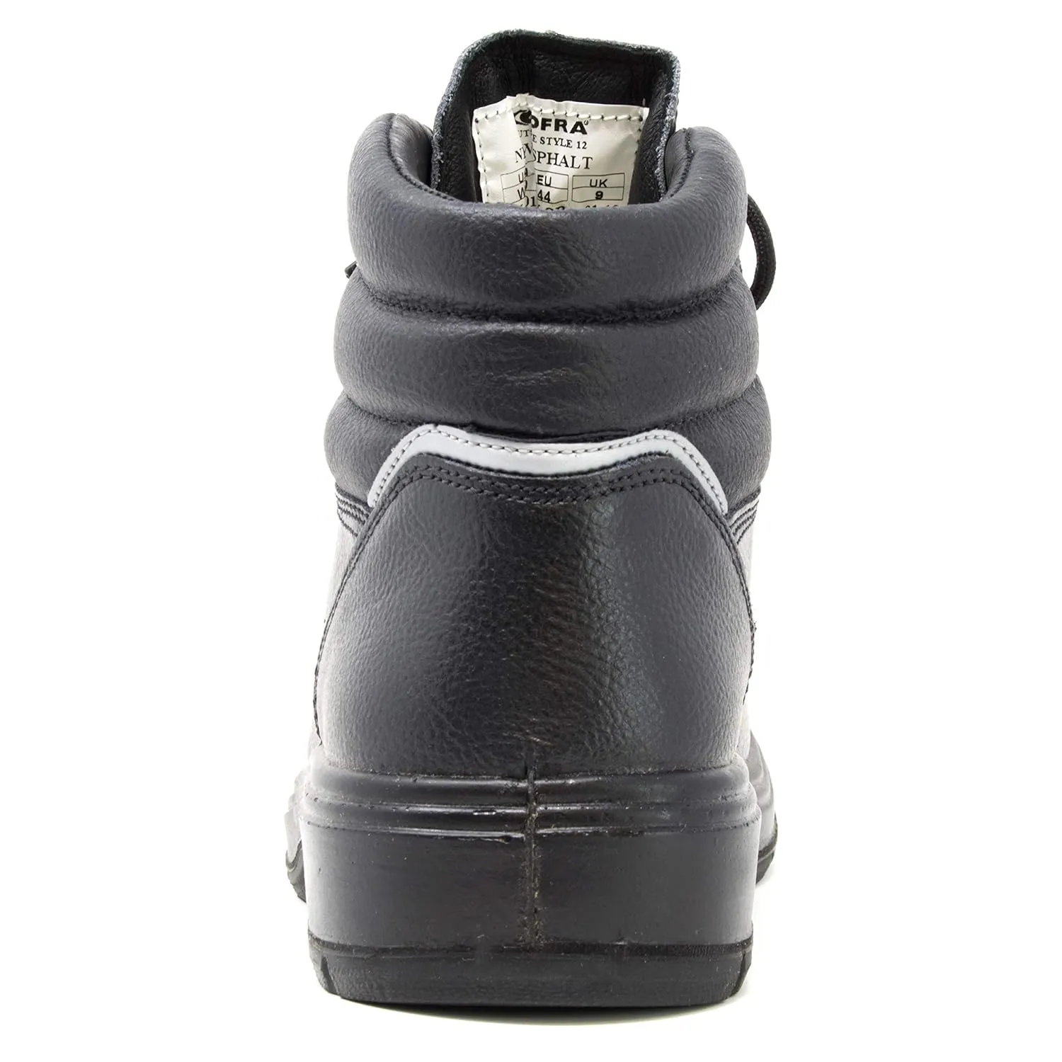 COFRA Leather Work Boots - NEW ASPHALT Treadless Footwear with Composite Safety Toe & Heat Defender Nitrile Rubber Outsole - Size 7