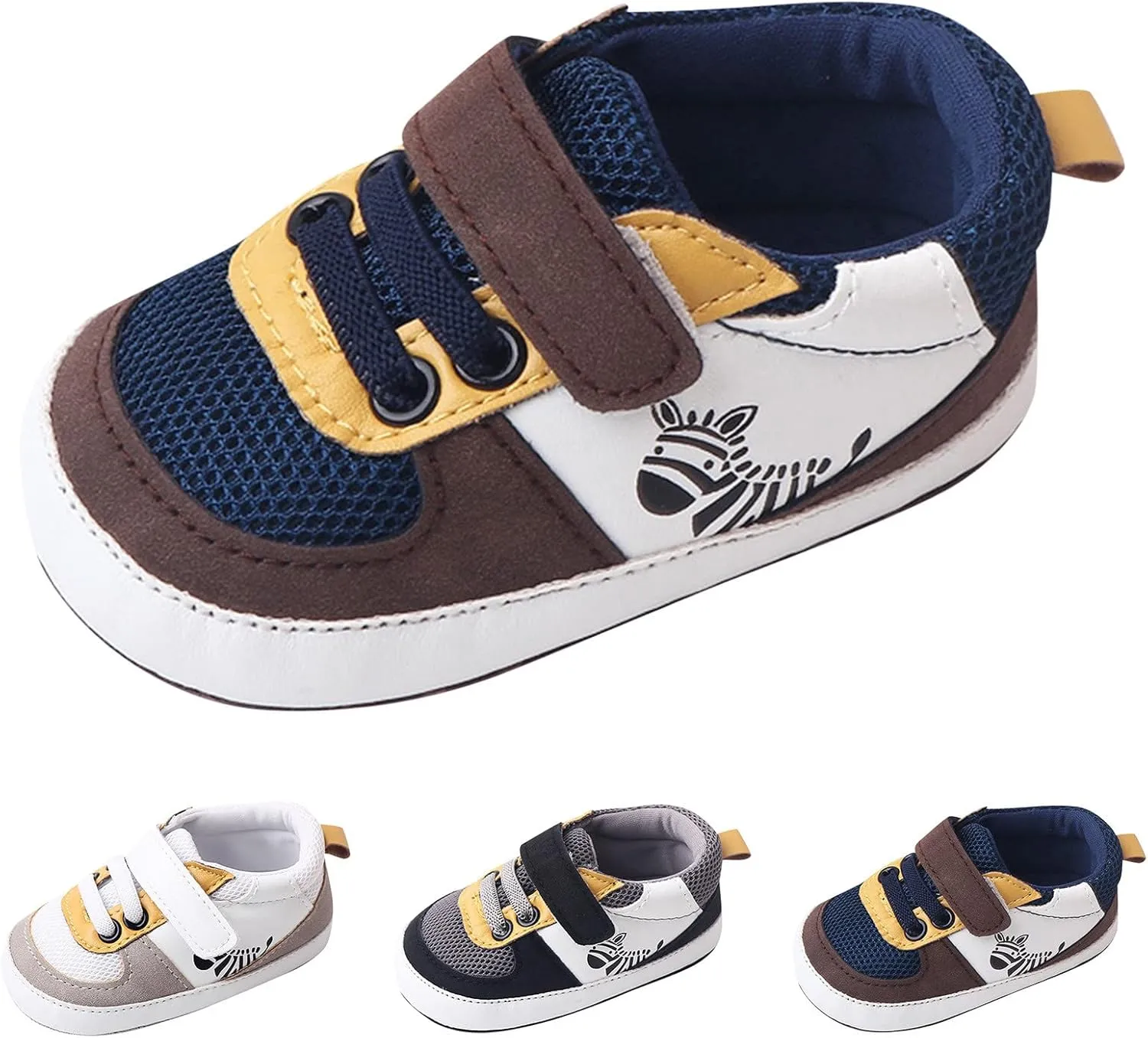 Color Block Baby Canvas Sneakers Mesh Lightweight Breathable Platform Sports Shoes for Infant Toddler Boys Girls