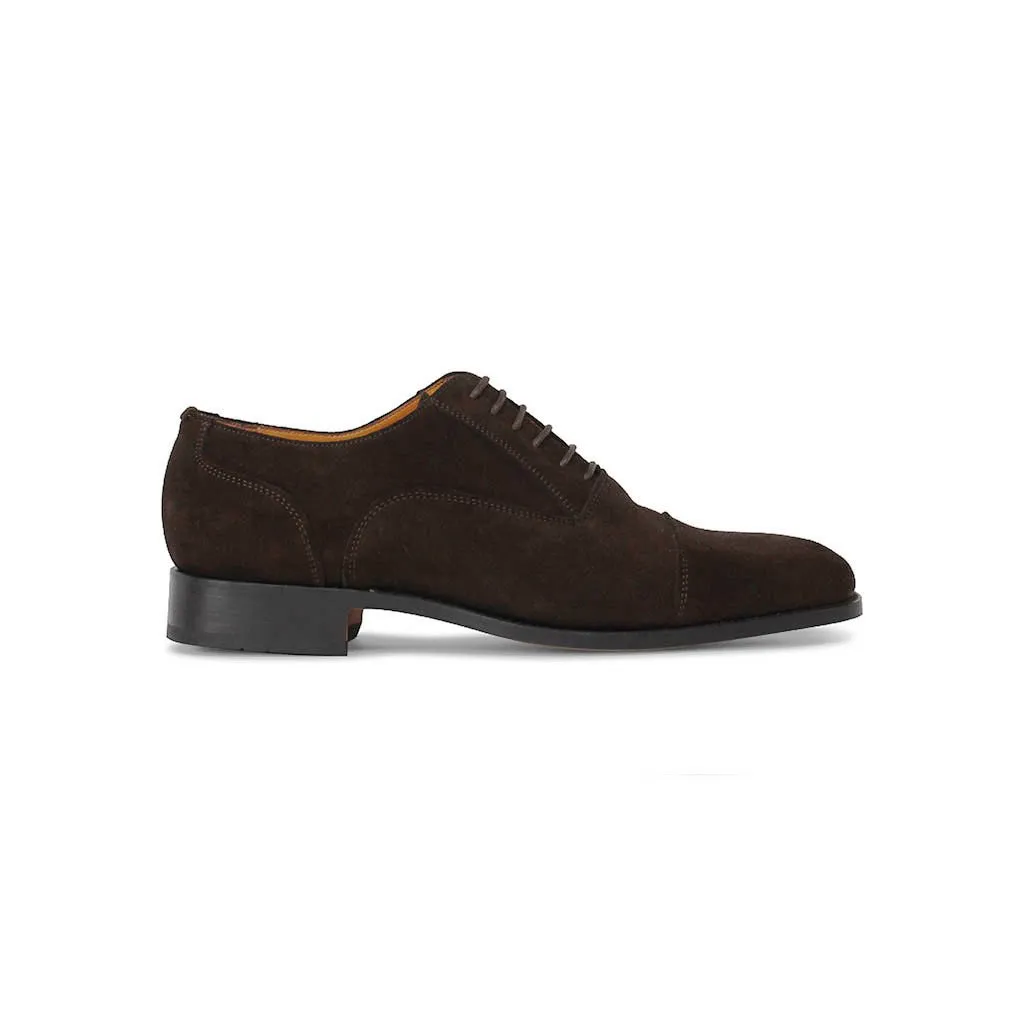 Connery - Goodyear Welted Suede Café Noir Calf