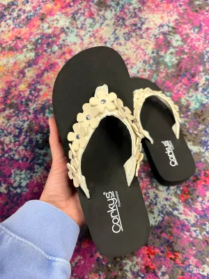 Corky's No Running Sandal - Ivory