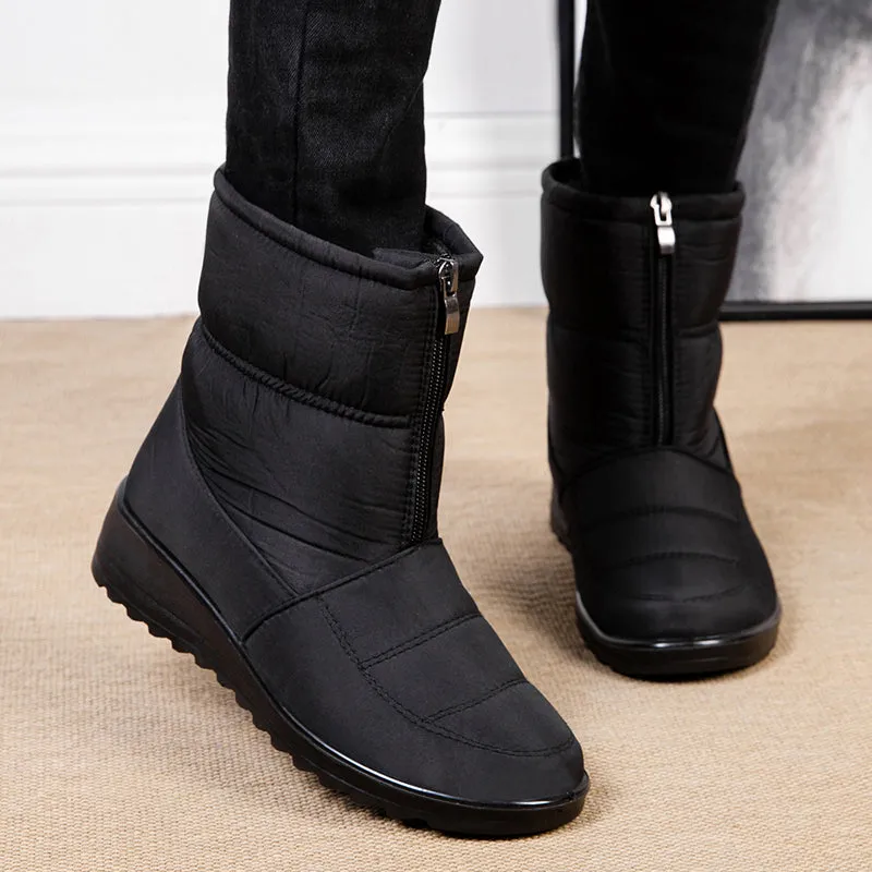 Dyavor Women Orthopedic Boots Plush Ankle Booties