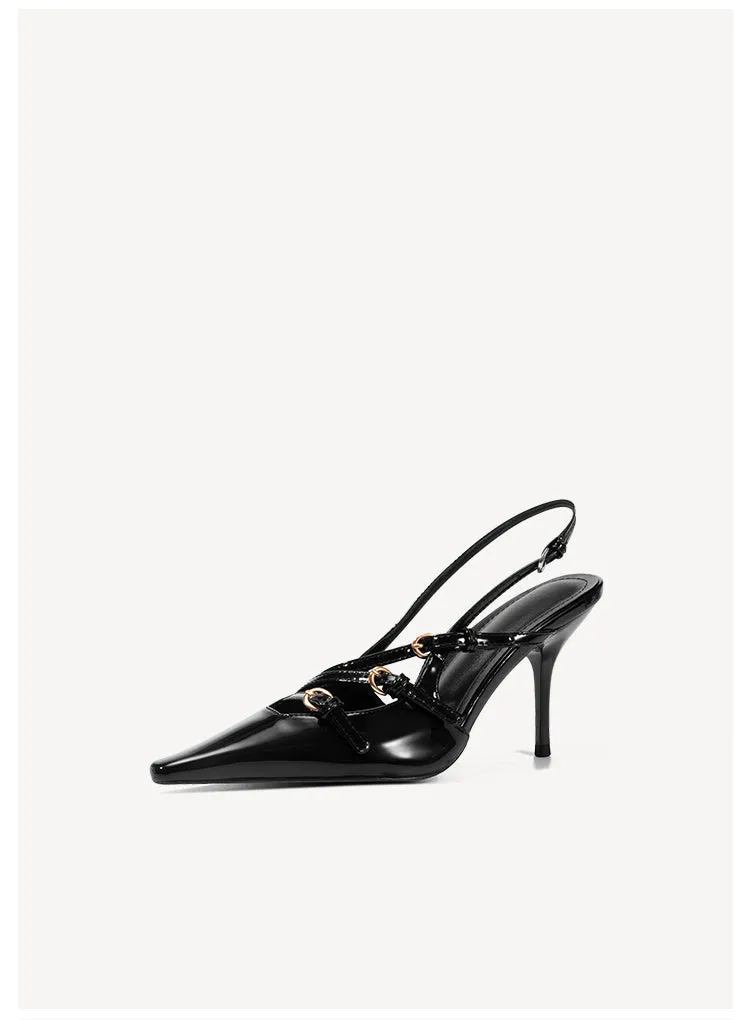 Emily Patent Leather Strappy Heels