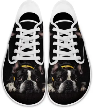 Forchrinse Dachshund Sunflower Print Mens Barefoot Shoes Womens Wide Trail Running Shoes Lace up Zero Drop Fashion Causal Sneakers Size 3-14