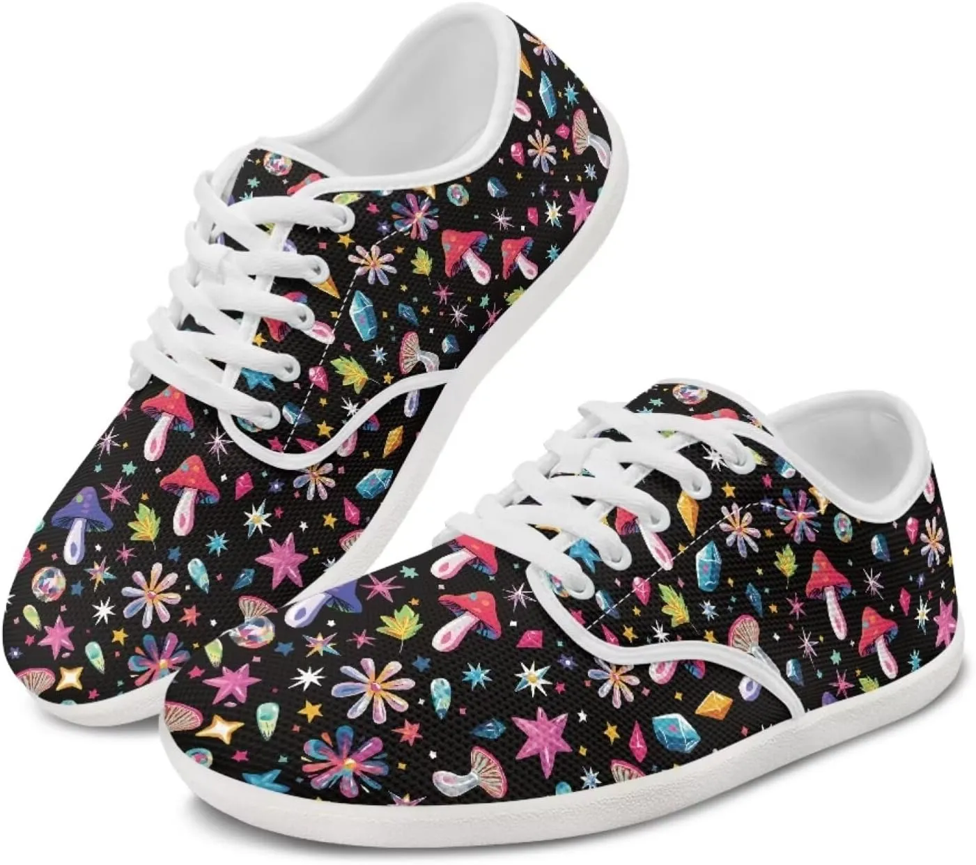 Forchrinse Dachshund Sunflower Print Mens Barefoot Shoes Womens Wide Trail Running Shoes Lace up Zero Drop Fashion Causal Sneakers Size 3-14