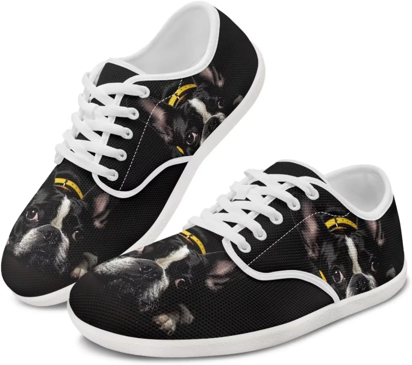 Forchrinse Dachshund Sunflower Print Mens Barefoot Shoes Womens Wide Trail Running Shoes Lace up Zero Drop Fashion Causal Sneakers Size 3-14