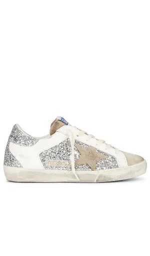 Golden Goose Super-Star Sneaker in Metallic Silver