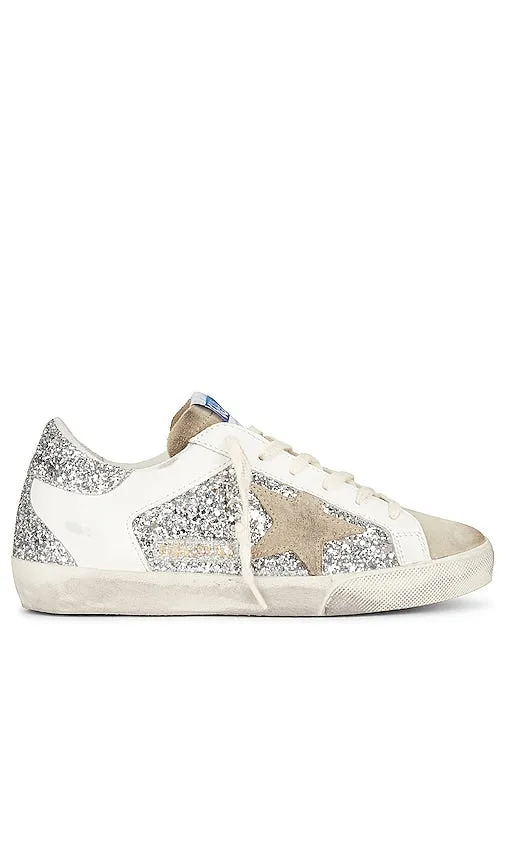 Golden Goose Super-Star Sneaker in Metallic Silver