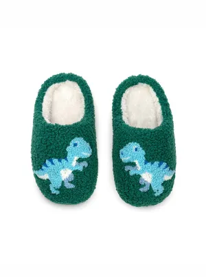 Green Kids Dino Slipper