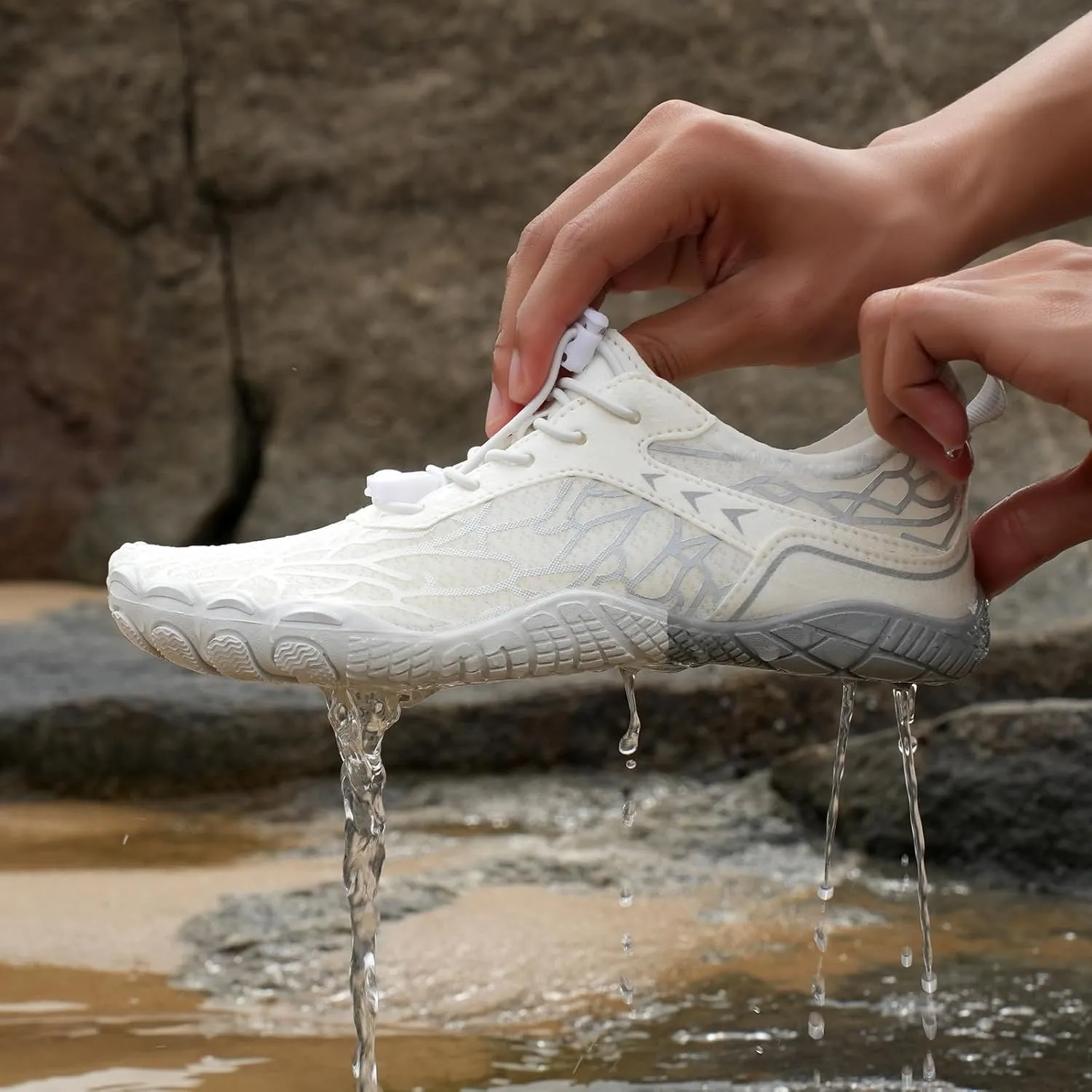 Grounded Barefoot Footwear for Women Men Pro Barefoot Shoes Hike Walking Quick-Dry Aqua Slip-on Sneaker Wide Toe Water Shoe Lightweight Breathable Shoes Waterproof Trail Running Healthy Sneaker