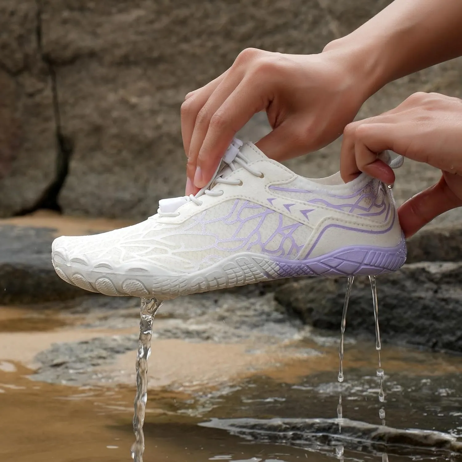 Grounded Barefoot Footwear for Women Men Pro Barefoot Shoes Hike Walking Quick-Dry Aqua Slip-on Sneaker Wide Toe Water Shoe Lightweight Breathable Shoes Waterproof Trail Running Healthy Sneaker