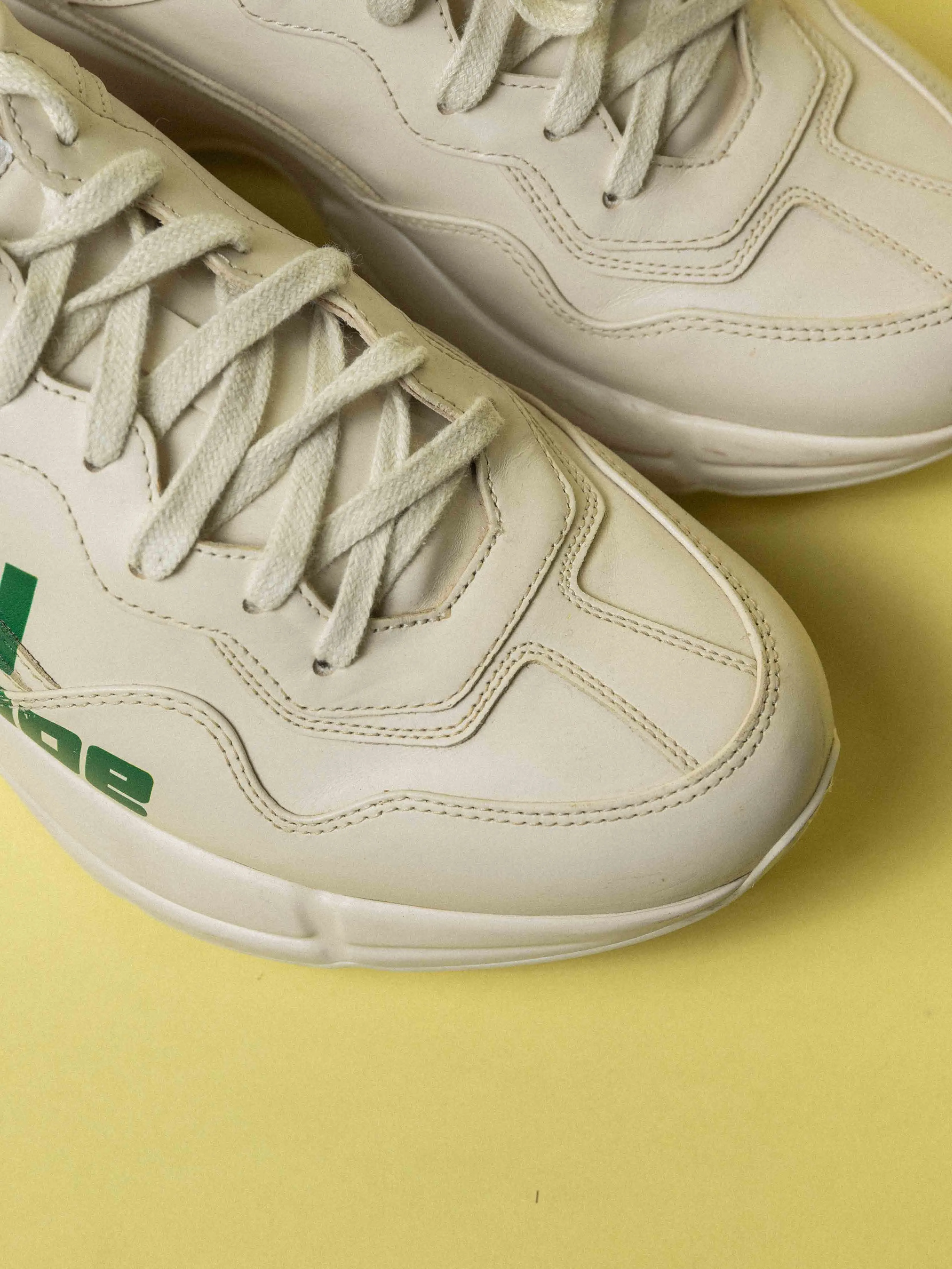 Gucci Rhyton Love Parade Sneakers - Beige Yellow Green