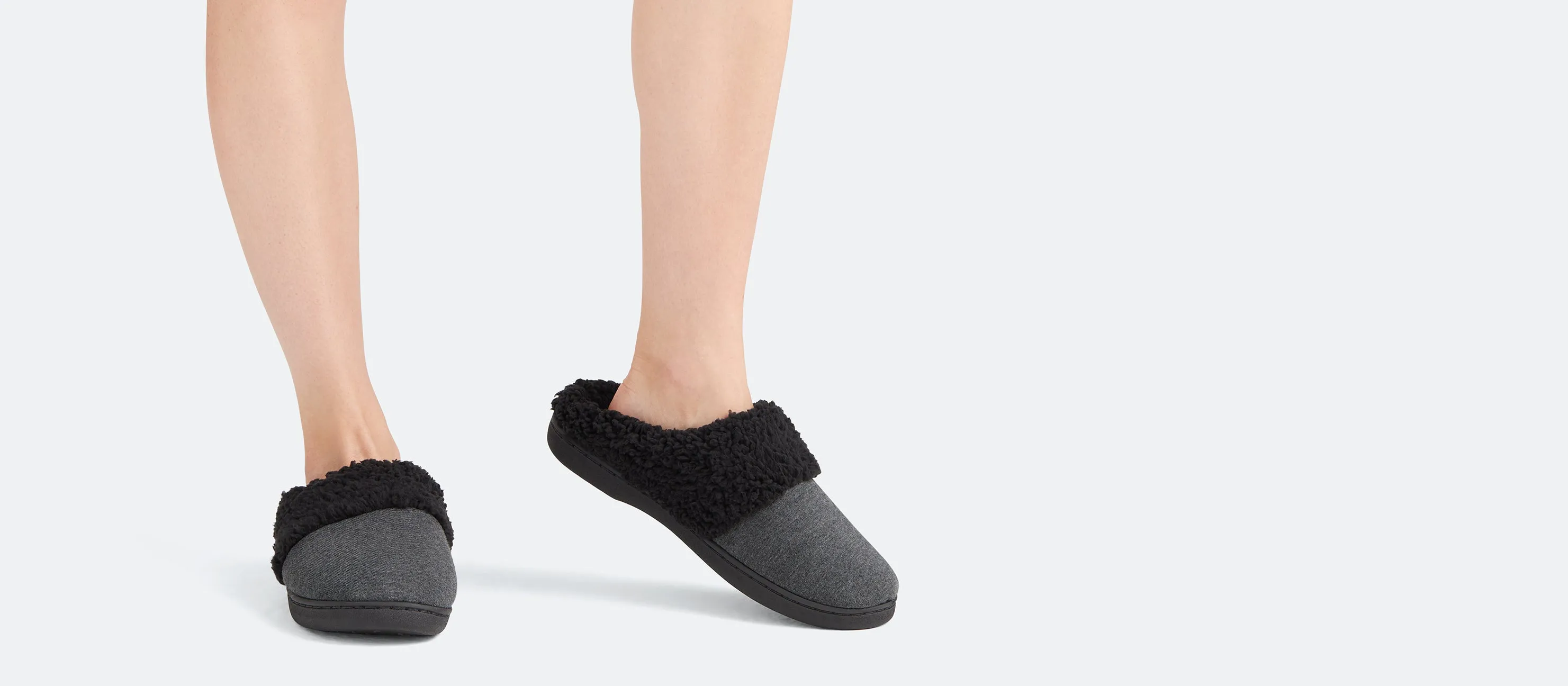 Hard Sole Slippers | Heather Charcoal