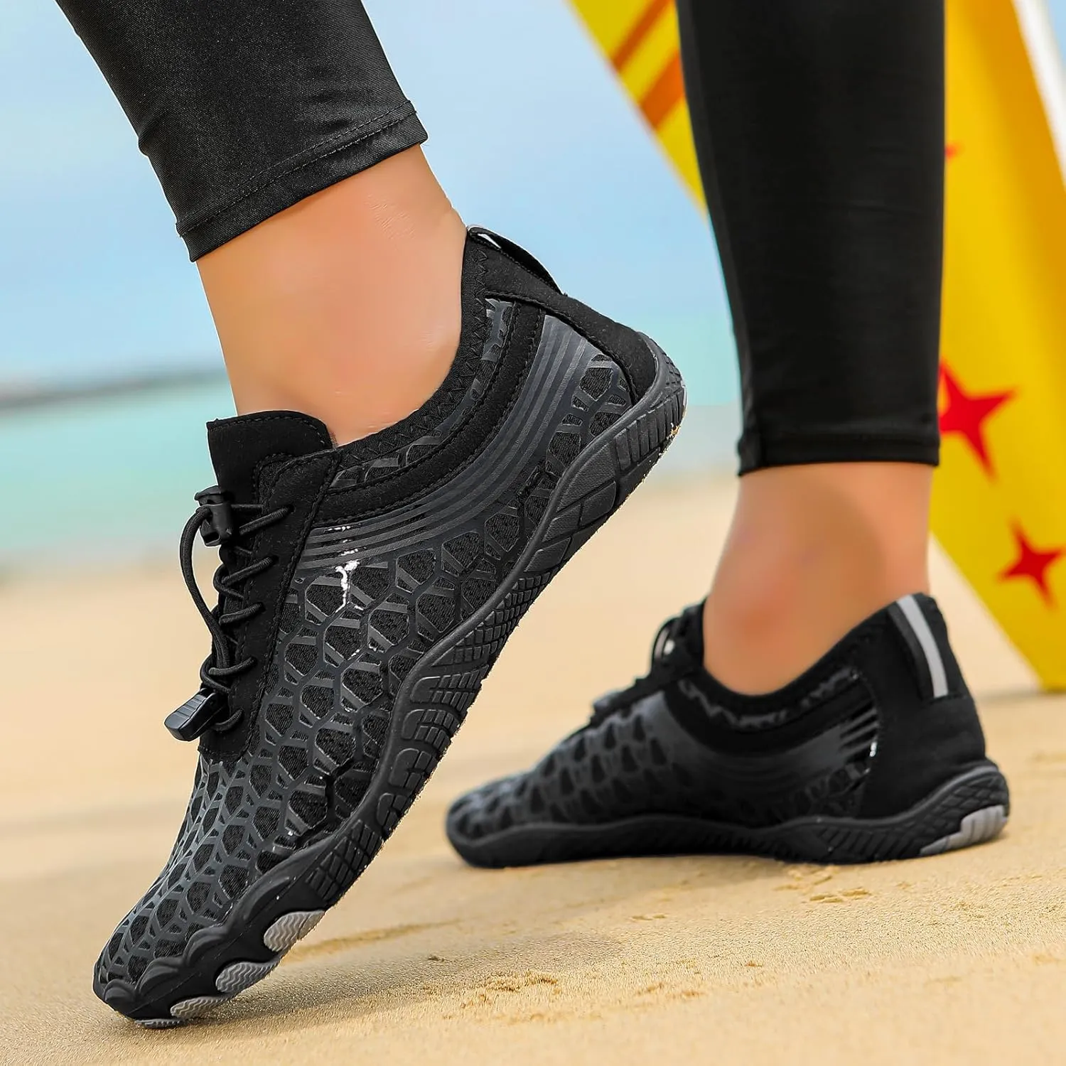 Hike Barefoot Shoes for Women Men,Lightweight Barefoot Hiking Beach Shoes,Breathable & Non-Slip Athletic Footwear,Quick Dry & Wide Toe Box Grounded Footwear