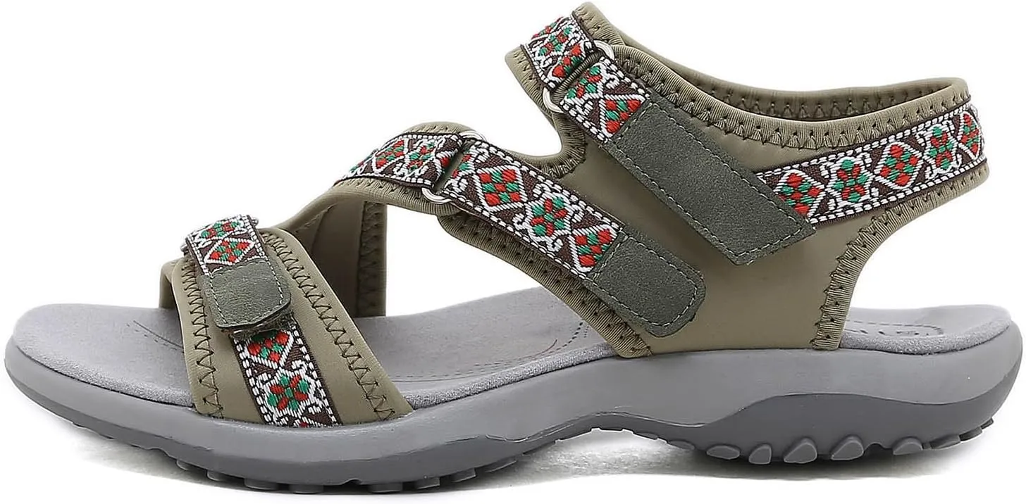 Hiking Sandals Women Waterproof Sport Orthopedic Walking Adjustable Hook Straps Outdoor Beach Athletic Shoes