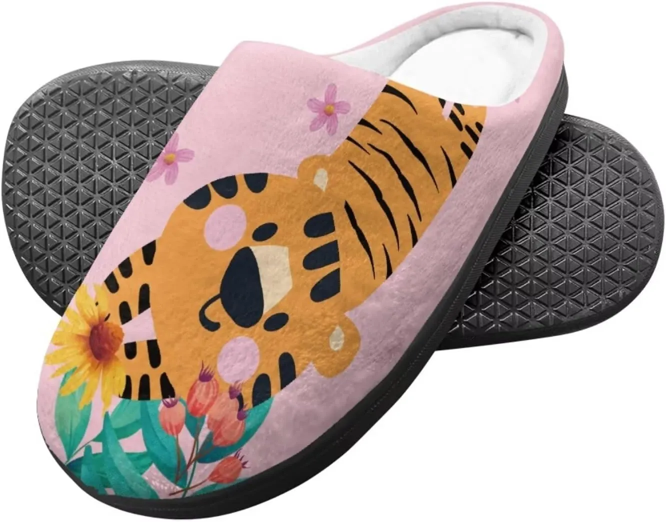 Howilath Kids Slippers Animal Print Toddler House Slippers Girls Slippers Boys House Shoes Fluffy Warm