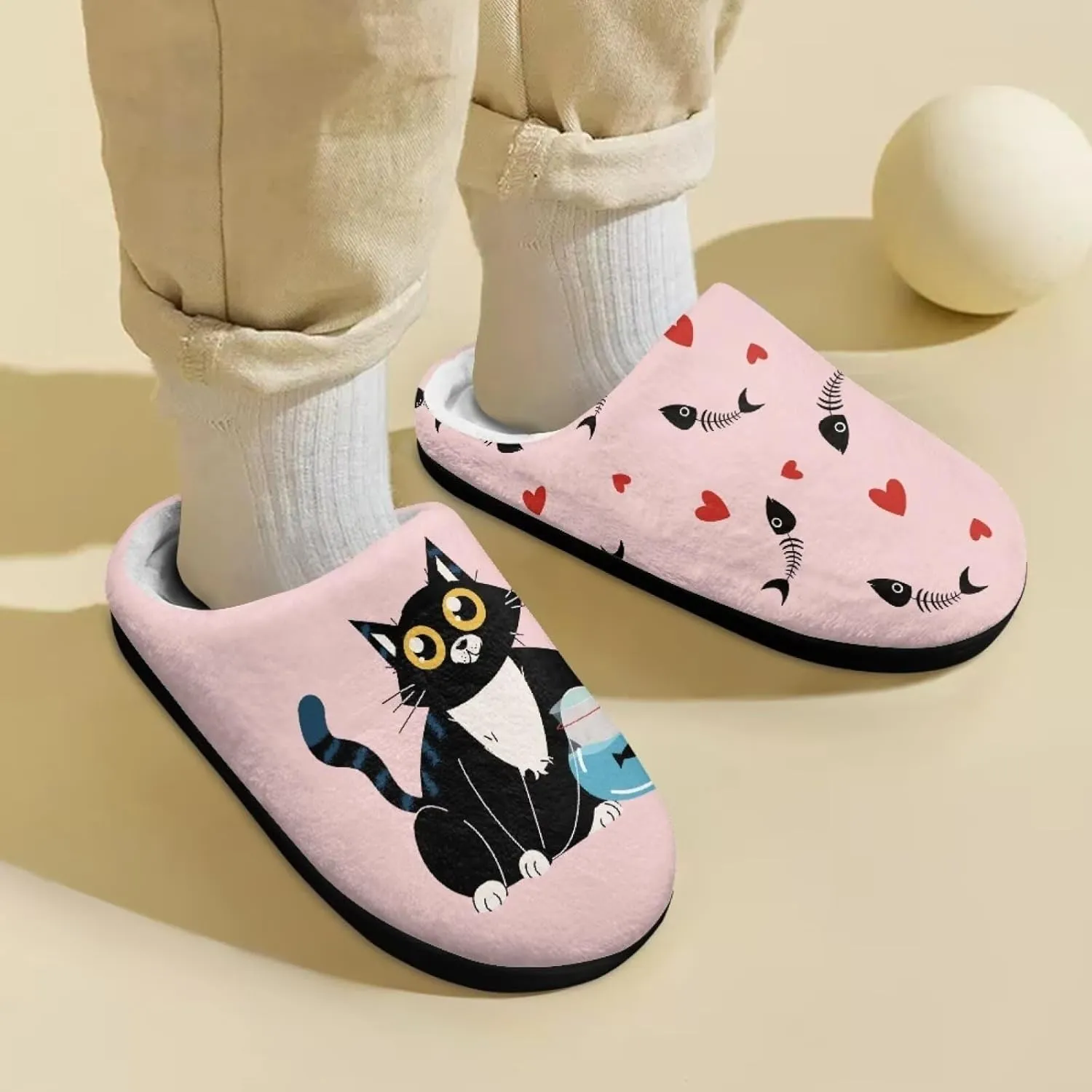 Howilath Kids Slippers Animal Print Toddler House Slippers Girls Slippers Boys House Shoes Fluffy Warm